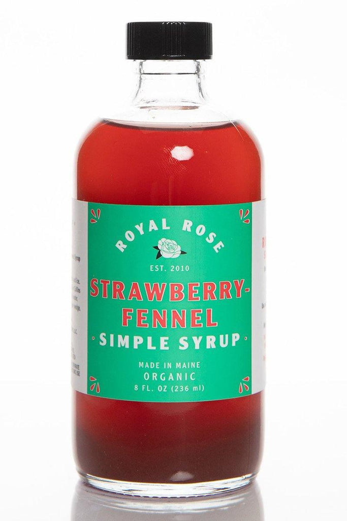 Strawberry Fennel Organic Simple Syrup (2oz) by Royal Rose Syrups