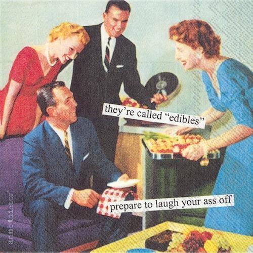 'They're Called Edibles' by Anne Taintor Cocktail Napkins (Pack of 20) by Boston International