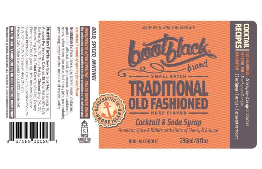 Traditional Old Fashioned Cocktail & Soda Syrup (8oz) by Bootblack Brand